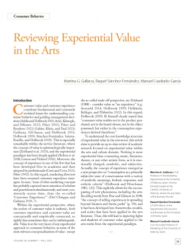 Reviewing Experiential Value in the Arts