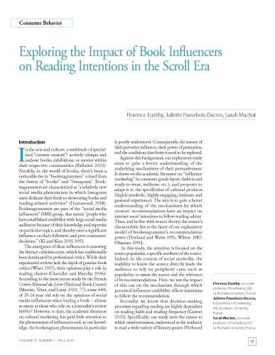 Exploring the Impact of Book Influencers on Reading Intentions in the Scroll Era 