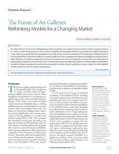 The Future of Art Galleries: Rethinking Models for a Changing Market