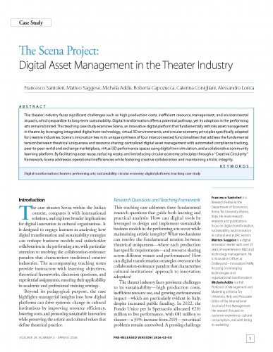 The Scena Project: Digital Asset Management in the Theater Industry