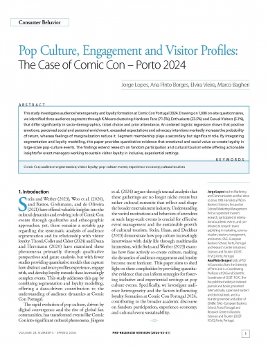 Pop Culture, Engagement and Visitor Profiles: The Case of Comic Con - Porto 2024