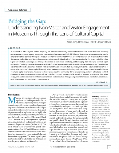 Bridging the Gap: Understanding Non-Visitor and Visitor Engagement in Museums Through the Lens of Cultural Capital