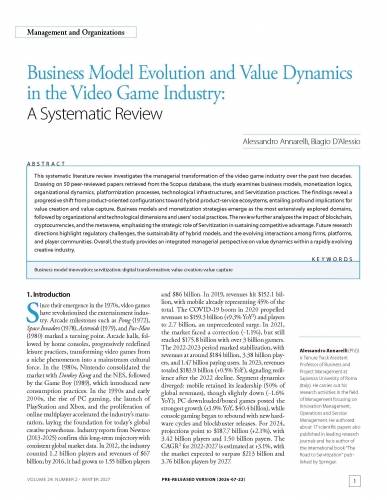 Business Model Evolution and Value Dynamics in the Video Game Industry: A Systematic Review